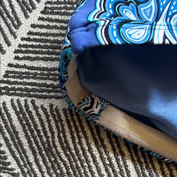 Ralph Lauren Blue One Piece Swimsuit with Ruched Detail size 12 good condition - Picture 9 of 10